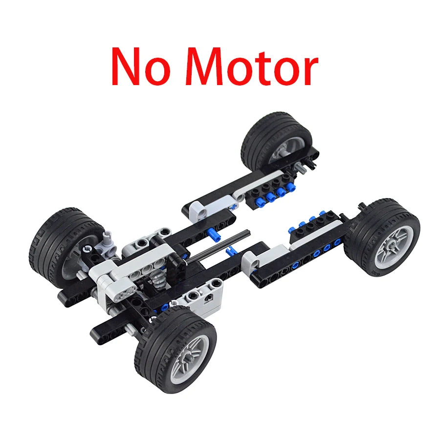 MOC Technical Bricks Car Building Block 4WD Front Axle With Differential for Mechanism Front Suspension Streering System
