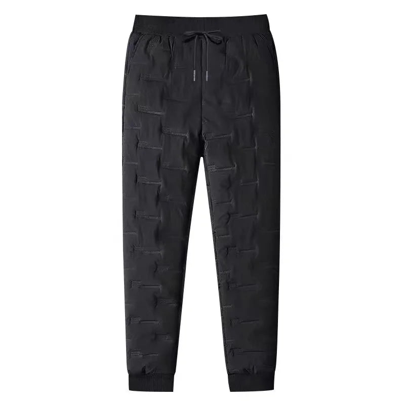 Youth Thickened down Pants Outdoor Workwear Trousers Fashionable Street Style Long Pants for Men Winter Outdoor Activities