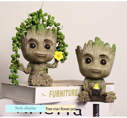 Home Decoration Groot Planter Flower Pots For Indoor Flowers Pot Tree Man Ornaments Anime Figure Statue Art Crafts Kid Men Gifts