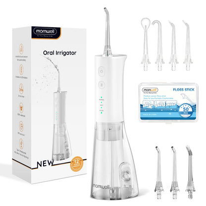 Mornwell F29 Water Flosser 3 Mode Water Jet With 3 Nozzles for Teeth Rechargeable Portable 180ML Water Tank Teeth Cleaner