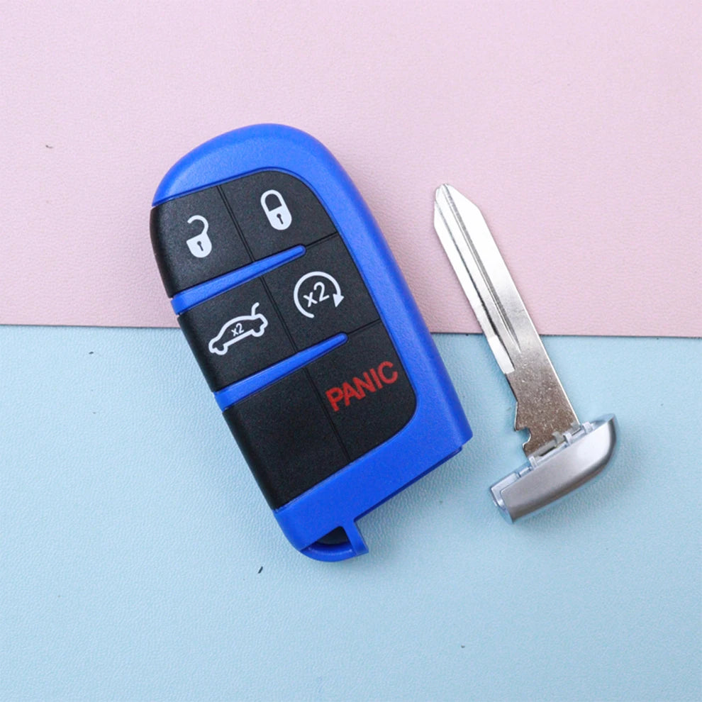 Car Key Fob Shell Case Housing for Jeep/Dodge/Chrysler/FIAT 300 500 500L 500X Toro Compass Renegade Charger Challenger Redeye