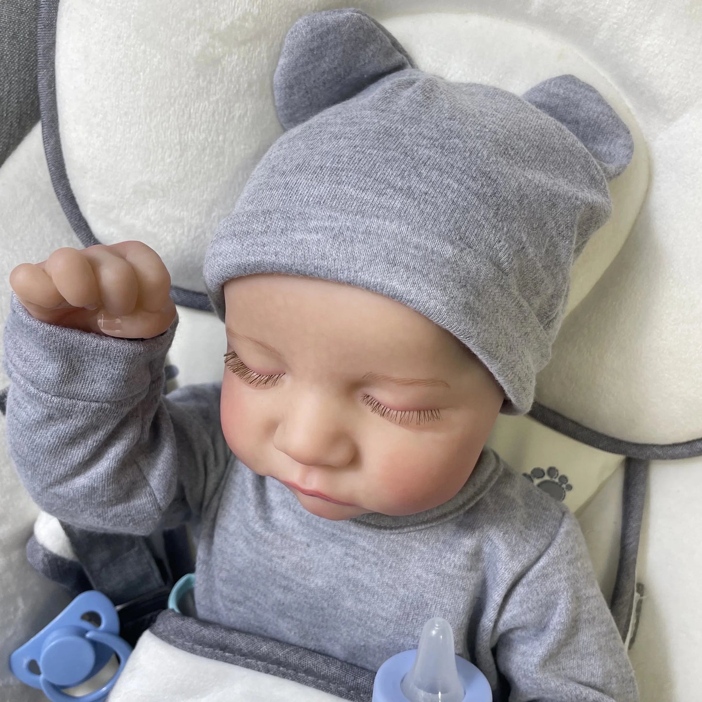 18inch Full body silicone vinyl Reborn Doll Levi Newborn Baby Size  doll 3D Skin High quality Gift