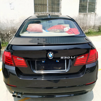 M5 Style Trunk Spoiler For BMW 5 Series F10 F11 2011-2017 Glossy Black Carbon Fiber Rear Lip Wing Boot Lid