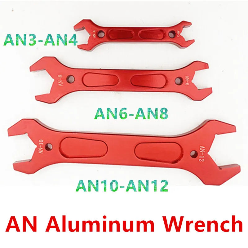HQ Universal AN Aluminum Wrench Socket Wrenc Hose Fitting Tool Spanner Tool Kit Double Ended Fitting  AN3 AN4 AN6 AN8 AN10 AN12