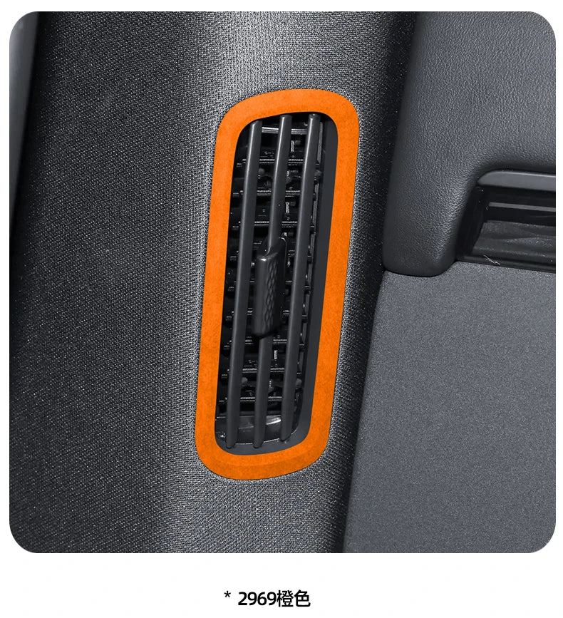 For ZEEKR 7X 2025 Super Suede Interior Accessory, Car Central Control Sliding Cover Panel Steering Wheel Decal Air Outlet Trim