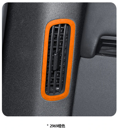 For ZEEKR 7X 2025 Super Suede Interior Accessory, Car Central Control Sliding Cover Panel Steering Wheel Decal Air Outlet Trim