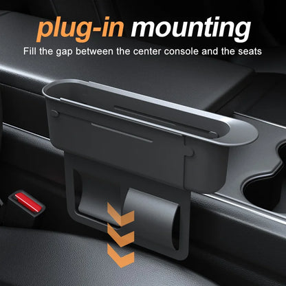 2PC Adjustment Car Seat Gap Storage Box Universal Auto Slot Organizer For Driver Pessenger Phone Key Pocket Interior Accessorie