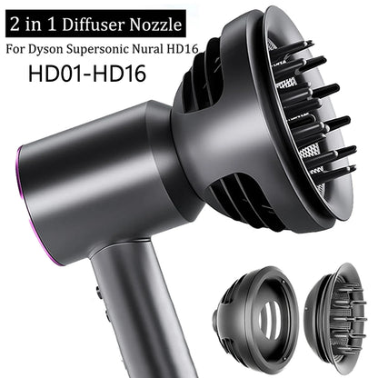Hair Dryer Curling Attachment Upgraded Automatic Curling Nozzle For Dyson Supersonic HD16 Nural HD15 HD08 Hair Dryer Accessories