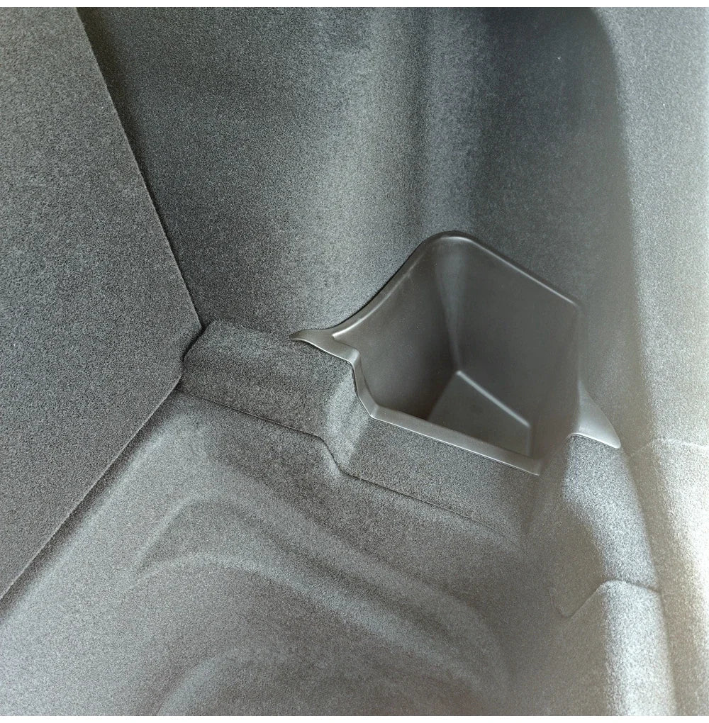 Trunk Organizer For Tesla Model Y Juniper Launch Refresh 2025 Rear Trunk Storage Bins Side Box Organiser TPE Trim Accessories