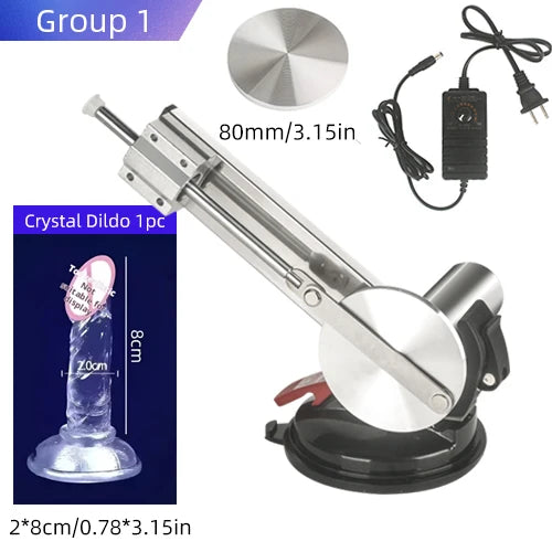 Reciprocating Sex Machine Dildo Stroke 65mm Mini Telescopic Sex Machine with Dildo Masturbation Sexual Kits with 80mm Plate