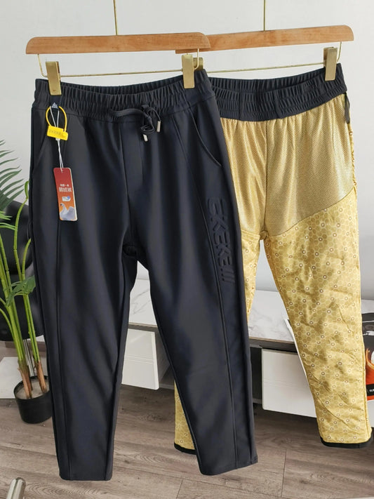 Heated Graphene Warmth Couples Style 90 White Goose down Casual down Pants Anti-Cold Waterproof Straight Leg Fashion Urban Wear