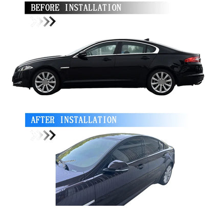 Glossy Black PVC Car Window Decorative Strip Sticker for Jaguar XF X250 2008-2015 Exterior Protection Accessory
