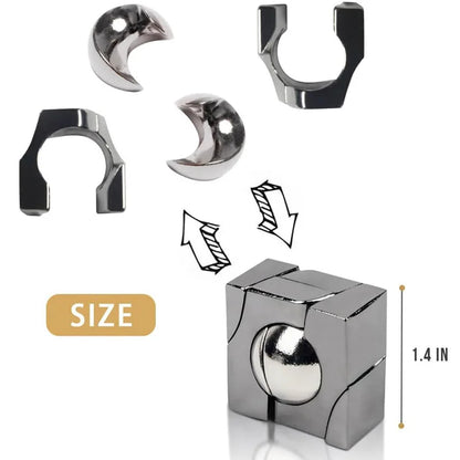 Metal Brain Teaser Puzzles 9PCS Educational Intellectual Toys Unlock Interlock IQ Test Adults Kids Magic Tricks Novelty Gifts