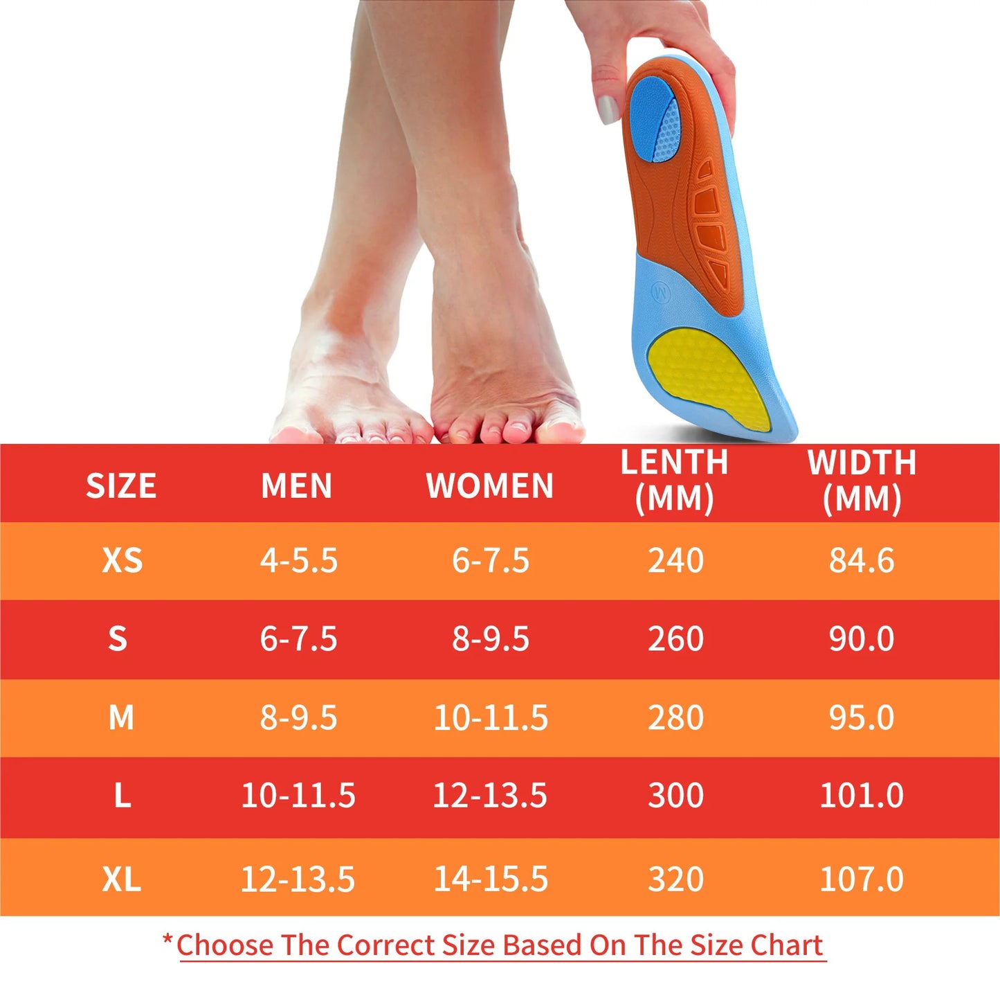 PU Pain Relief Orthopedic Insole Plantar Fasciitis Men Women Sneaker Flat Feet Arch Support Orthotic Insert Sole Athletic