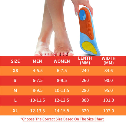 PU Pain Relief Orthopedic Insole Plantar Fasciitis Men Women Sneaker Flat Feet Arch Support Orthotic Insert Sole Athletic