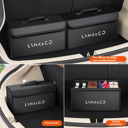 Car trunk storage box is suitable for Lynk & Co 01 02 03 05 06 07 08 09 10 Z10 Z20 900 2019-2025 leather car trunk tool box