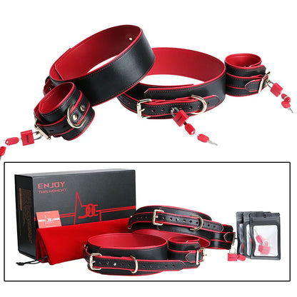 ANOSX Male Wrist Restraint Belt Leg Wristband PU Leather Restraint Strap Thigh Straps Body BDSM Adult Game Sex Toys For Men