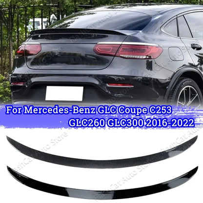 For Mercedes Benz GLC Coupe C253 GLC260 GLC300 2016+ AMG Car Rear Roof Trunk Spoiler Body Kit Tail Wings Gloss Black Carbon Look