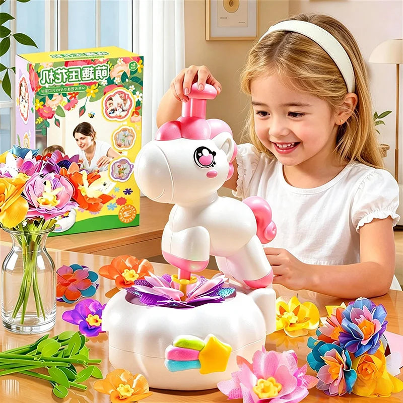 Girl Creative Flower Crafting Set Children's Work Supplies DIY Craft Education Manual Activities for 3 Years Kids Birthday Gifts
