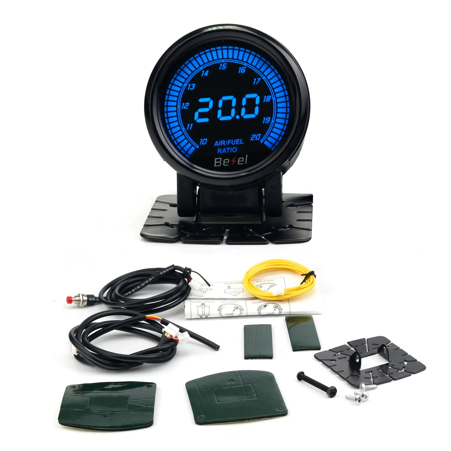 52mm Boost Water temp Oil temp Volt Vacuum Tachometer EGT Air fuel ratio Oil pressure Gauge 10 Color Car Meter