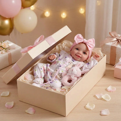 NPK 17inch Lifelike Reborn Baby Doll Newborn Soft Touch Cuddly 3D Skin Multiple Layers Painting Realistic Vinyl Toy