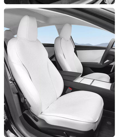 For Tesla Model Y Juniper 2025+ & 2026 Nappa Leather Seat Cushion Ventilation Comfortable Split Single Sitting Back row Set