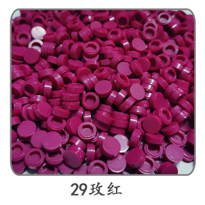 900pcs 52 Colors City Building Blocks Flat Tile 1x1 Round Bricks DIY Enlighten Blocks Parts 98138 Blocks for Children Boys Girls