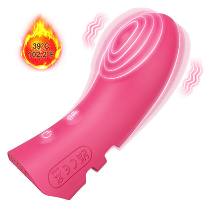 Finger Vibrator for Women Heating Vagina Vibrator Clitoris Nipples Stimulator Female Masturbator Interaction Sex Toy for Couples