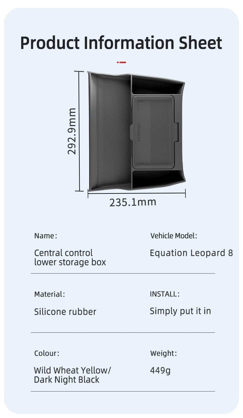 For ‌‌2024 Formula Leopard 8 Denza B8 Storage Box Center Armrest Hidden Box Cup Holder Organizer Interior Accessories