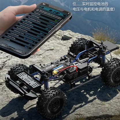 Hyper Go H8E 1 8 Brushless Electric 4Wd Rc Climbing Off Road Truck Differential Lock High Low Speed Pc Body Upgraded Nylon Axle