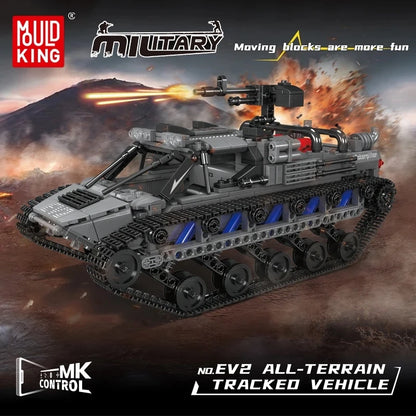 Technical Remote Control Military Tank Building Block RC EV2 All-terrain Tracked Vehicle Model Bricks Toys For Kids Gift