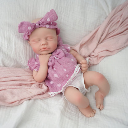 30CM 12" Micro Preemie Full Body Silicone Baby Doll Lifelike Reborn Anti-Stress Toy for Surprise Gift