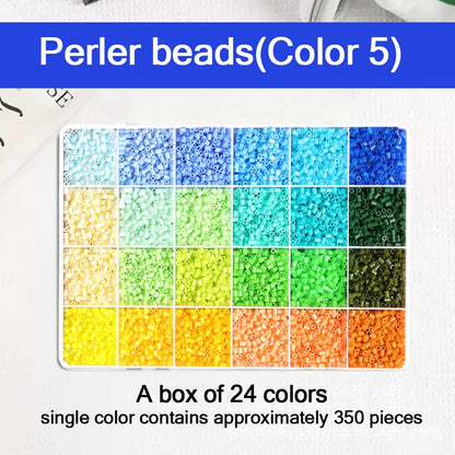 24/48/72/96 Colors Fuse Beads Kit For Kids, 5mm Melty Beads Craft Set With Iron & Accessories, DIY Pixel Art Toys For Creative G