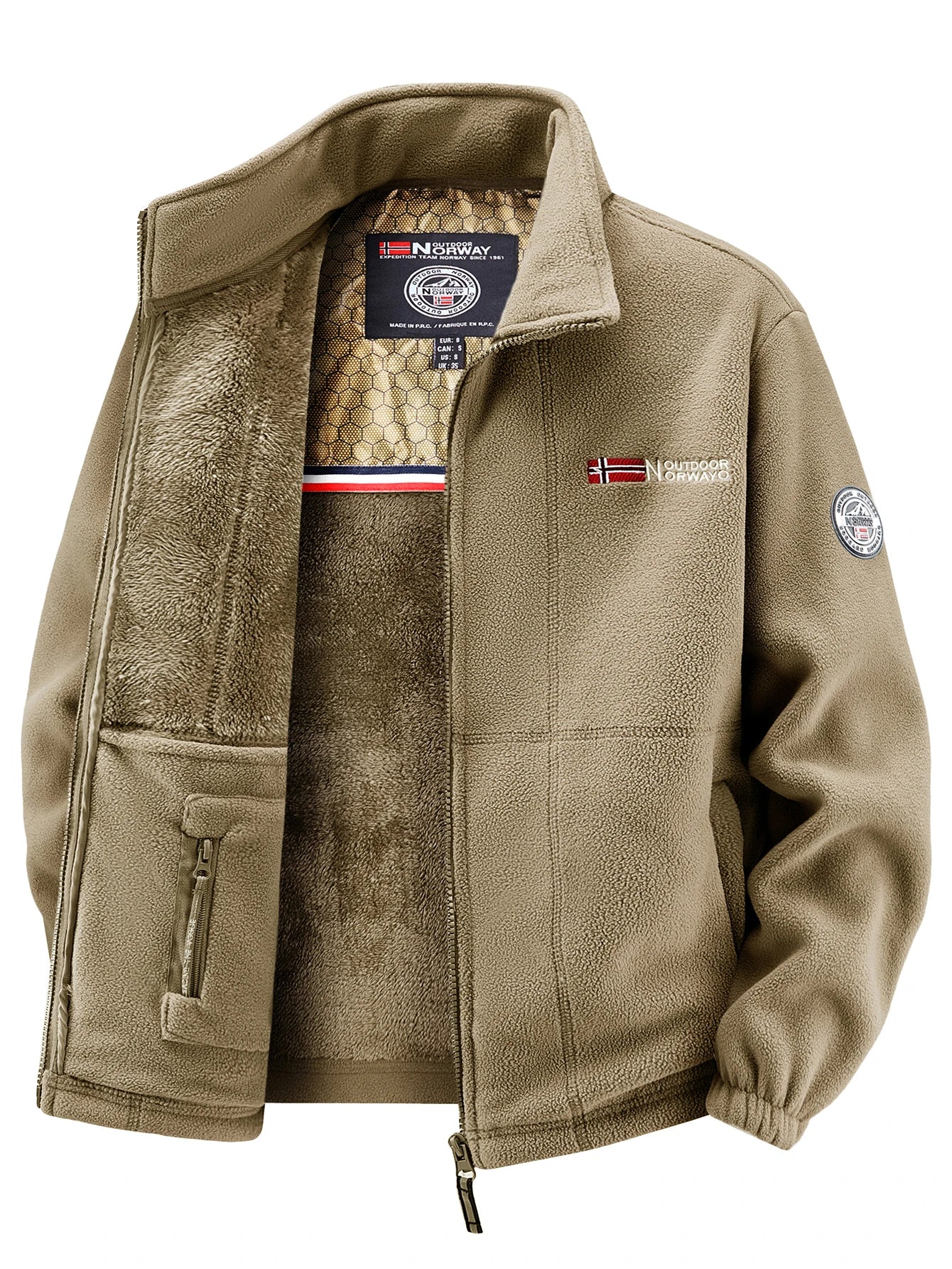 Men's Fleece Jacket, Soft and Skin-Friendly, Heat-Retaining and Wind-Resistant, Suitable for Daily Commuting, Home Leisure, Outdoor Walking, Casual Gatherings with Friends, Layering in Autumn and Winter, and Short Trips