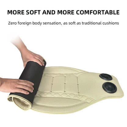 Car Summer Cool Air Seat Cushion Optional Heating or Cooling Function With 1Fan or 2Fan Fast Blowing Ventilation Car Seat Cover