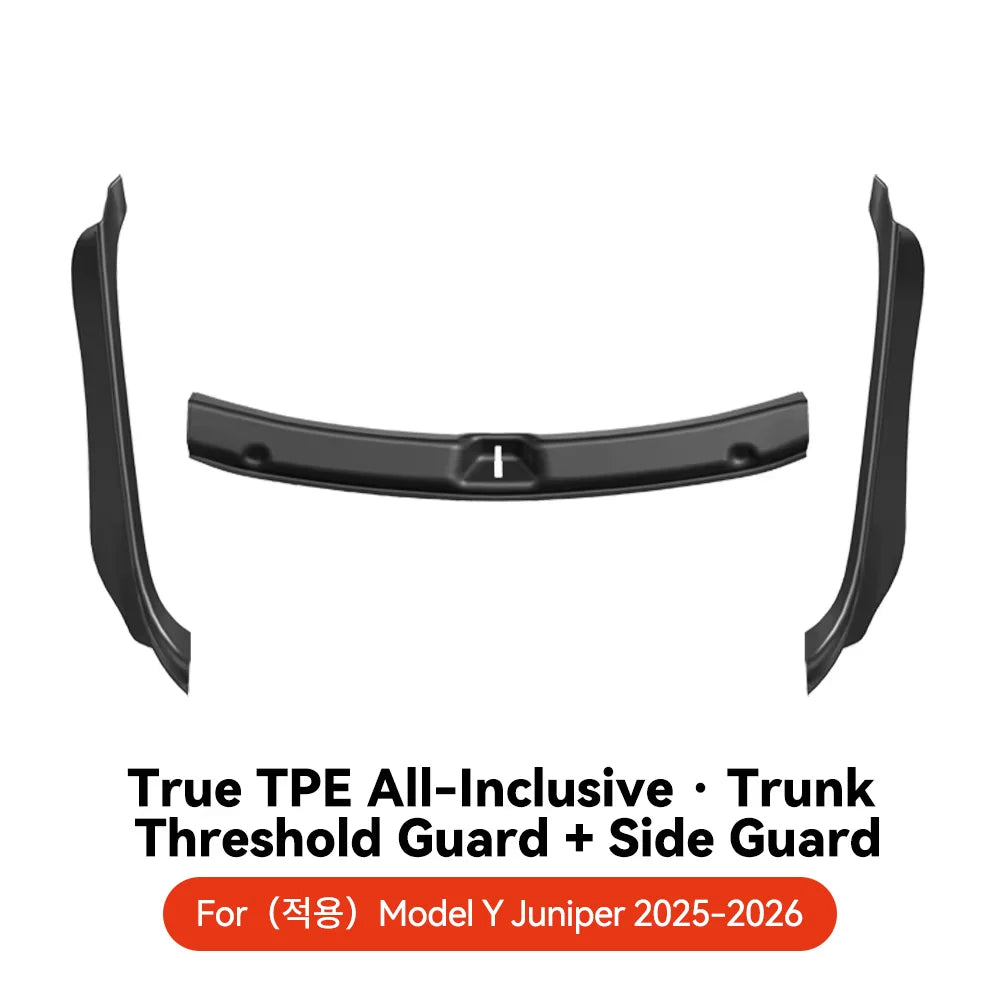 YZ For Tesla Model Y Juniper 2026 Trunk Sill Plate Protector TPE Rubber Protector Tesla Threshold Bumper Pad Prevent Scratching