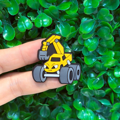 20-100Pcs Monster Off-road Vehicle PVC Shoe Charms Shark Cool Car Clog Buckle Decorations DIY Boys Wristband