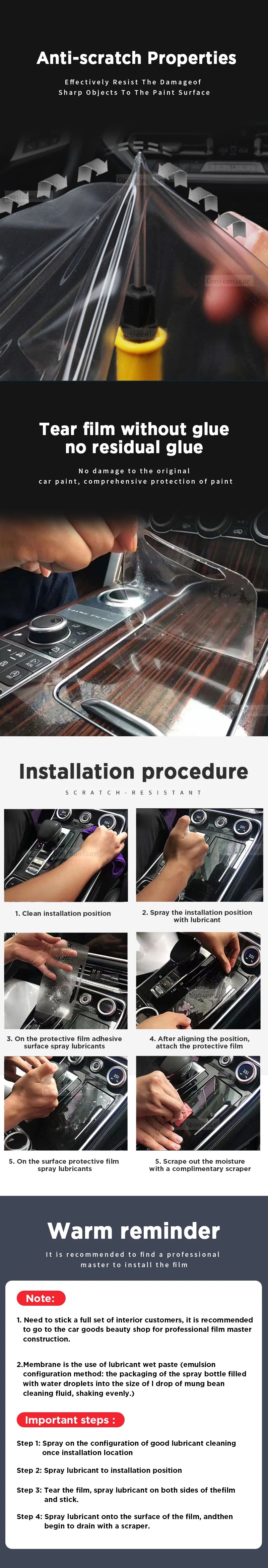 For LEAPMOTOR C10 2025 Car Interior Panel Dashboard Center console Anti-Scratch Protective Film Accessories Sticker