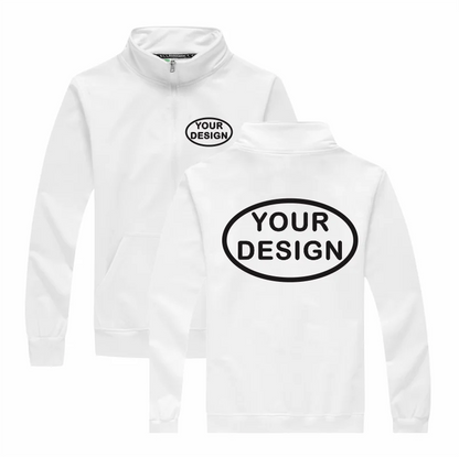 Customized LOGO Men's Thin Jacket Embroidered Printed Zipper Coat Spring and Autumn Street Stand up Collar Cardigan Hoodie