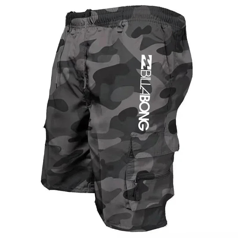 New Men's Fashion Multi-Pocket Cargo Shorts Loose Fit Basketball Sports Shorts Outdoor Running Casual Workwear Shorts