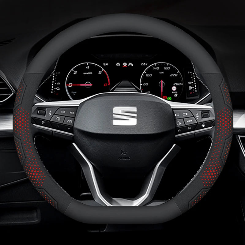 Compatible with Seat Leon, Ibiza, Arona, Octavia, Ateca steering wheel cover/accessory/protector.