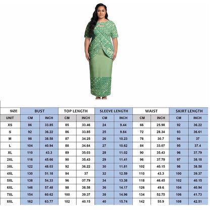 Puletasi New Design Short Sleeved Long Dress Customized Top And Skirt Knee Length Dress Party Top And Skirt Soft Fabrics