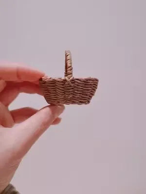 Dollhouse Handmade Mini Furniture Fruit Basket Vegetable Basket Food Play Model House Dollhouse Scene Kitchen Accessories