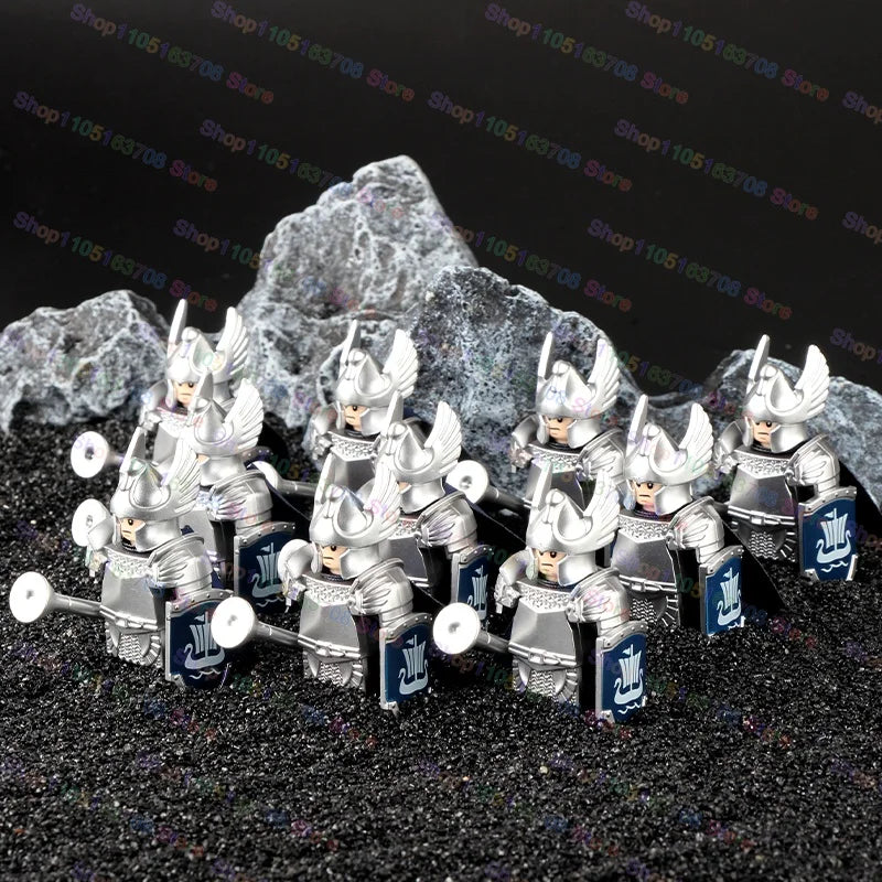Medieval Knights Building Blocks Warrior Soldiers Crusaders Hospital Teutonic Knight Legion Figures Block Toys Accessories