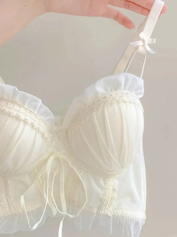 Iroppoi Sweet Charming Lingerie Set Delicate Lace Push Up Bra Small Cup Women, Sek-si Feminine Look New Hot Item BANERDANNI