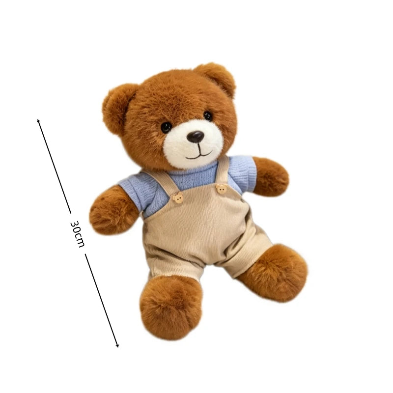 Cartoon Bear Plush Pillow Toy Cuddly Hug Animal Plushie Stuffed Doll Kawaii Room Decor Cute Gift for Girlfriend Xmas