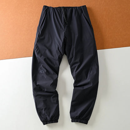 Outdoor Men's Casual Cotton Pants Loose Fit Windproof Water-resistant Lightweight Winter Fashion Trousers Youth Style