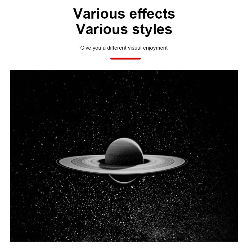 Romantic LED Starry Sky Night Light USB Powered Saturn Galaxy Projector Lamp for Car Roof Party Room Ceiling Decor Plug and Play