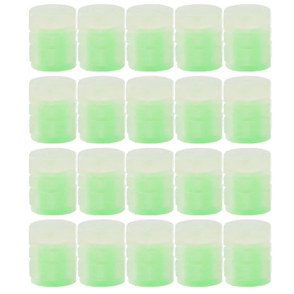 20Pcs Luminous Tire Valve Caps Car Fluorescent Tyre Valve Stem Caps Cover Night Glowing Bike Motorcycle Car Wheel Decoration