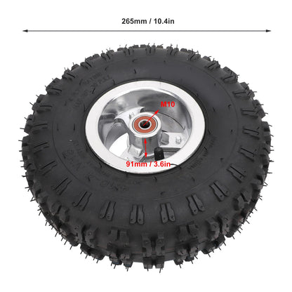 4 Inch Go Kart Tire, High Traction 4 Inch Tire with Rim, 6pr Explosion Proof, Ideal for DIY Go Karts and Mini off Road Vehicles